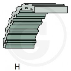 Agrostroj by PIX Dvigubas dantytas diržas
H tipas, 1600-DS8M-20 Modeliams: Dino APR 12,5 / 40