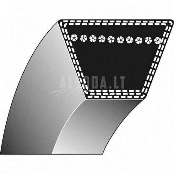 Dantytas diržas pavaros Ariens 12,70x818mm Li, 12,70x863mm La