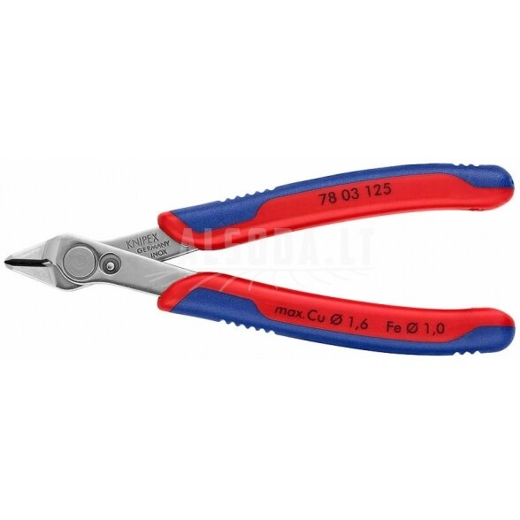 Elektronikos žnyplės 125mm INOX, Knipex