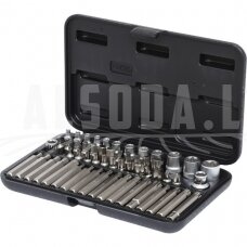 Galvučių ir antgalių komplektas Torx 1/4",3/8",1/2" 57vnt, KS Tools