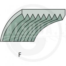 GRANIT by PIX Trapecinis V formos diržas
F tipas  14.3 x 863.6 Modeliams: K960, skirtas Ø 300 ir 350 mm ribiniams diskams