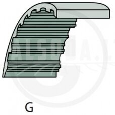 GRANIT Dantytas diržas
G tipas, 1120-S8M-12 Modeliams: 1125 M, Primo, Vila 320, X1