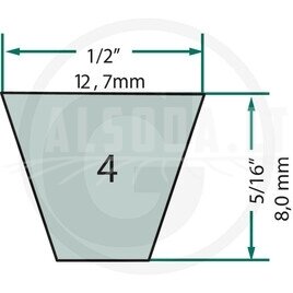 GRANIT by PIX Trapecinis V formos diržas
A tipas  12.7 x 2388 Modeliams: vejapjovės galvutė 50', PP2050, XEG11082HAR, TS2051A 3