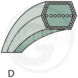 GRANIT by PIX Trapecinis V formos diržas
D tipas  17 x 3175 Li Modeliams: F910, F911, F912, F915, F925, F930, F932, F935, 425, 445, 455, X700, X720, X724, X728, X729, X740, X744, X748, X749 su 60' vejapjovės galvute