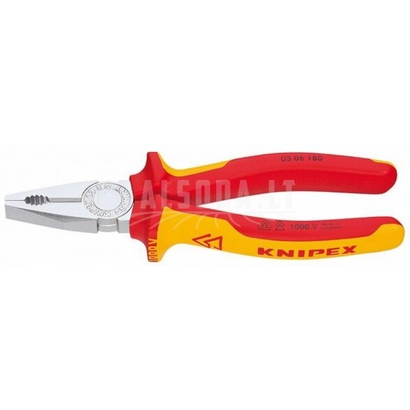 Kombinuotos replės 160 mm VDE, Knipex