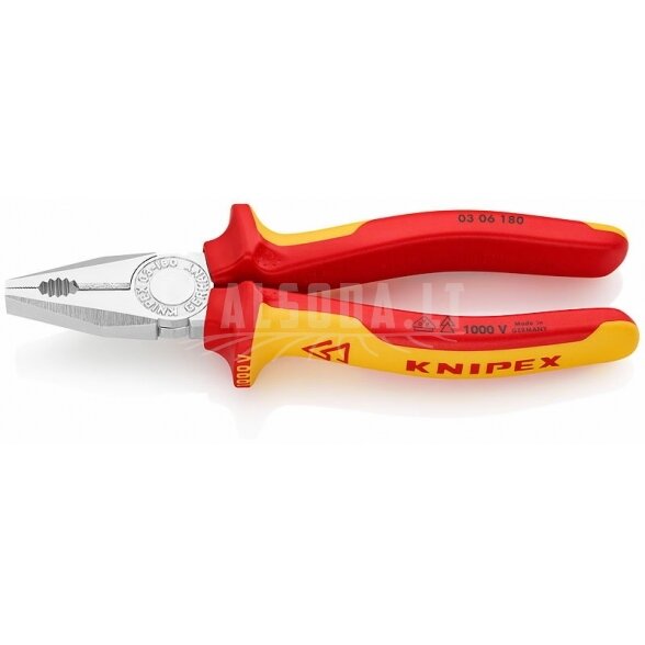 Kombinuotos replės 180 mm VDE, Knipex