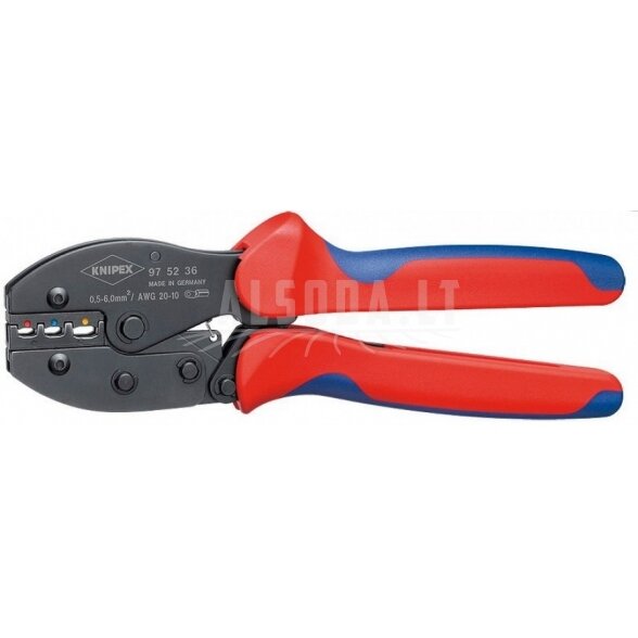 Laidų antgalių užspaudimo replės 0,5-6mm2, Knipex