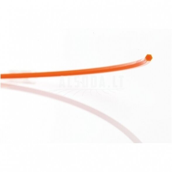 Pjovimo gija Ratioparts Nylon line (2,0 mm/15 m, oranžinė, 6-briaunė) 1