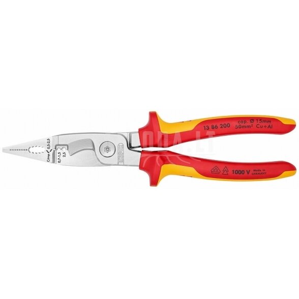 Replės elektrikui VDE 200mm, Knipex