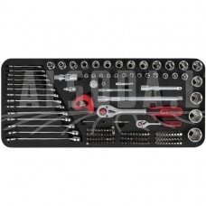 TOOLBOX socket wrench and combination wrench set, 154 pcs, KS Tools