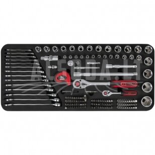 TOOLBOX socket wrench and combination wrench set, 154 pcs, KS Tools