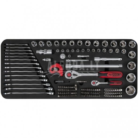 TOOLBOX socket wrench and combination wrench set, 154 pcs, KS Tools