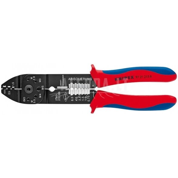 Universalios laido antgalių užspaudimo replės 0.5 - 2.5mm2, Knipex