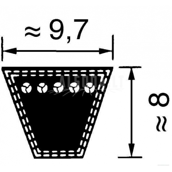 V Formos Diržas  SPZ 1212 1