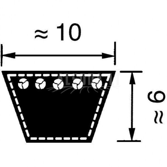 V Formos Diržas  Z33 10×825 Optibelt 1