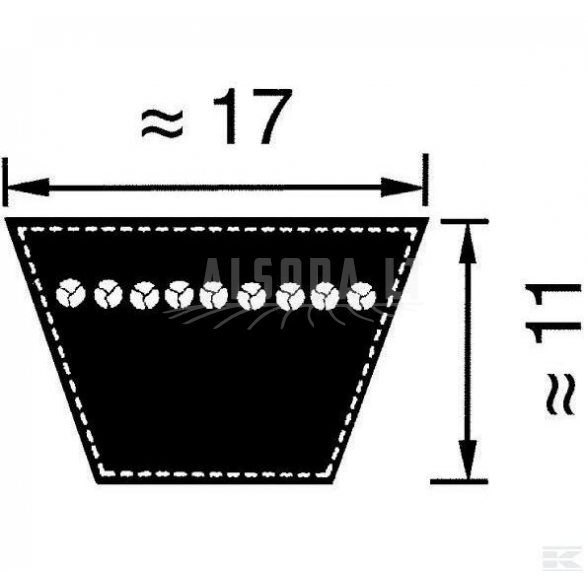 VB Formos Diržas 55 17×1400 VB171400 1