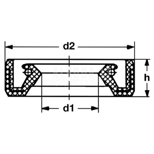 Veleno riebokšlis 10x16x4.5mm 2