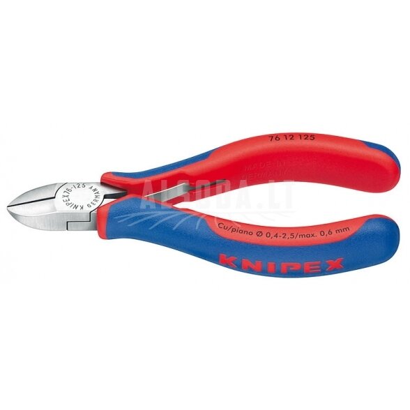 Žnyplės šoninio kirpimo 125mm su spyruokle, Knipex