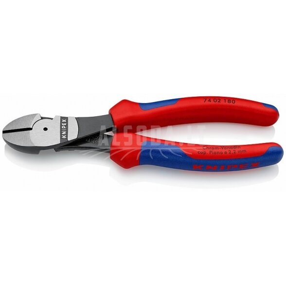 Žnyplės šoninio kirpimo 180mm, Power, Knipex