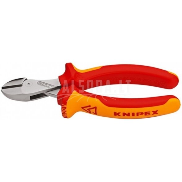 Žnyplės šoninio kirpimo X-Cut 160mm VDE, Knipex